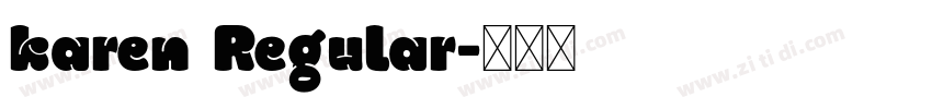 karen Regular字体转换